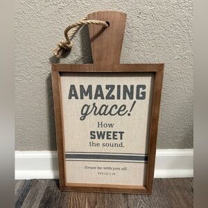 Inspirational Wooden Wall Art with Rope - Brown and Cream